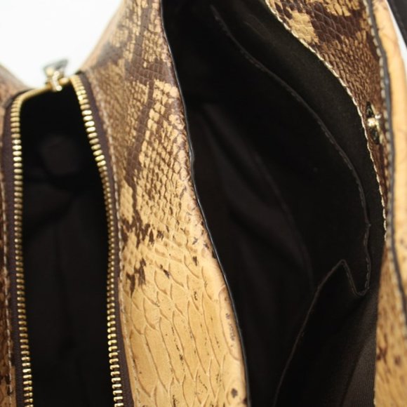 COACH Phoebe Python Snakeskin Embossed Leather Limited Edition Shoulder Bag - Picture 2 of 15